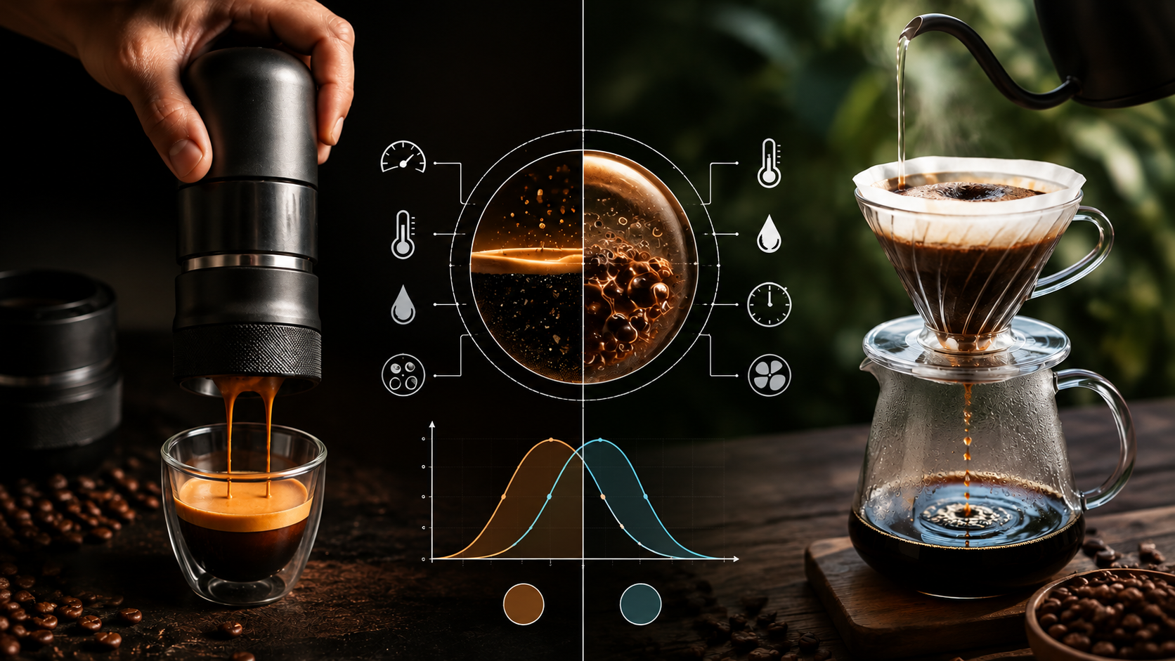 19-Bar Pressure vs. Pour Over: Extraction Breakdown